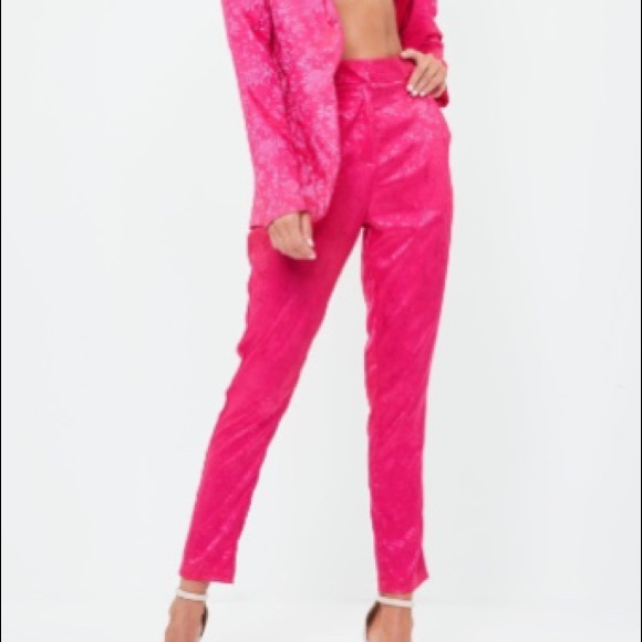 Vynl Bodysuit, pink floral pants & leather skirt - Picture 4 of 5